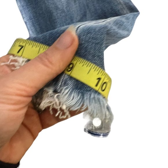 Shop Stevie Chicago Distressed Mid Rise Light Wash Jeans 11 - Picture 7 of 9